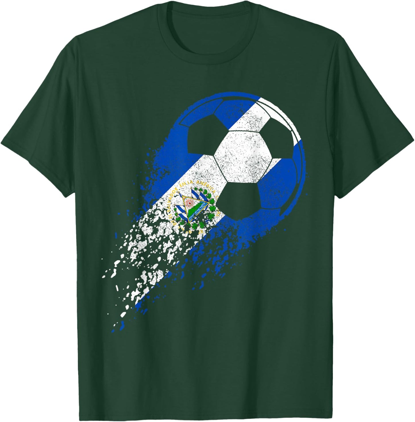 El Salvador Football Player Salvadoran Flag T-Shirt - T-Shirt | Forest