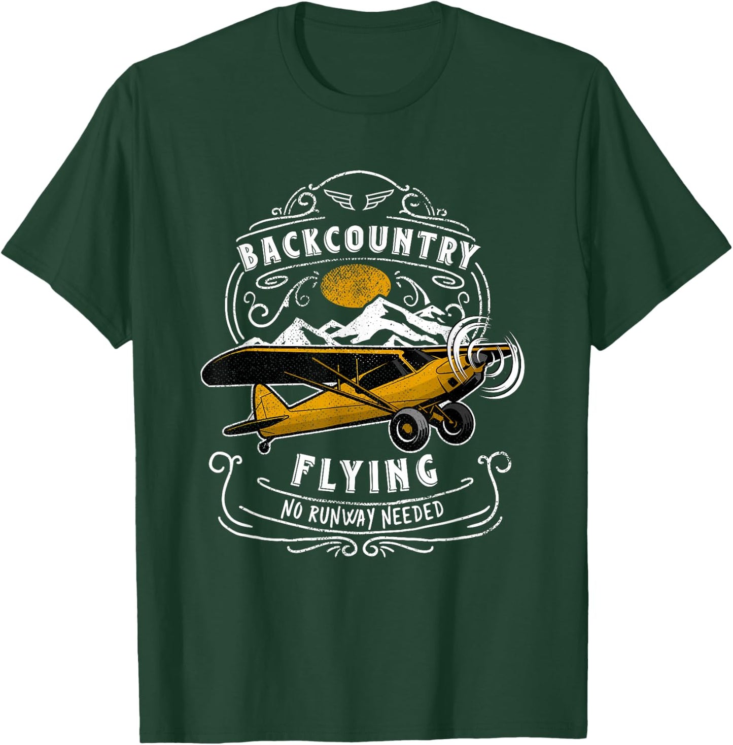 STOL Bush Plane Backcountry Flying Vintage T-Shirt - T-Shirt | Forest