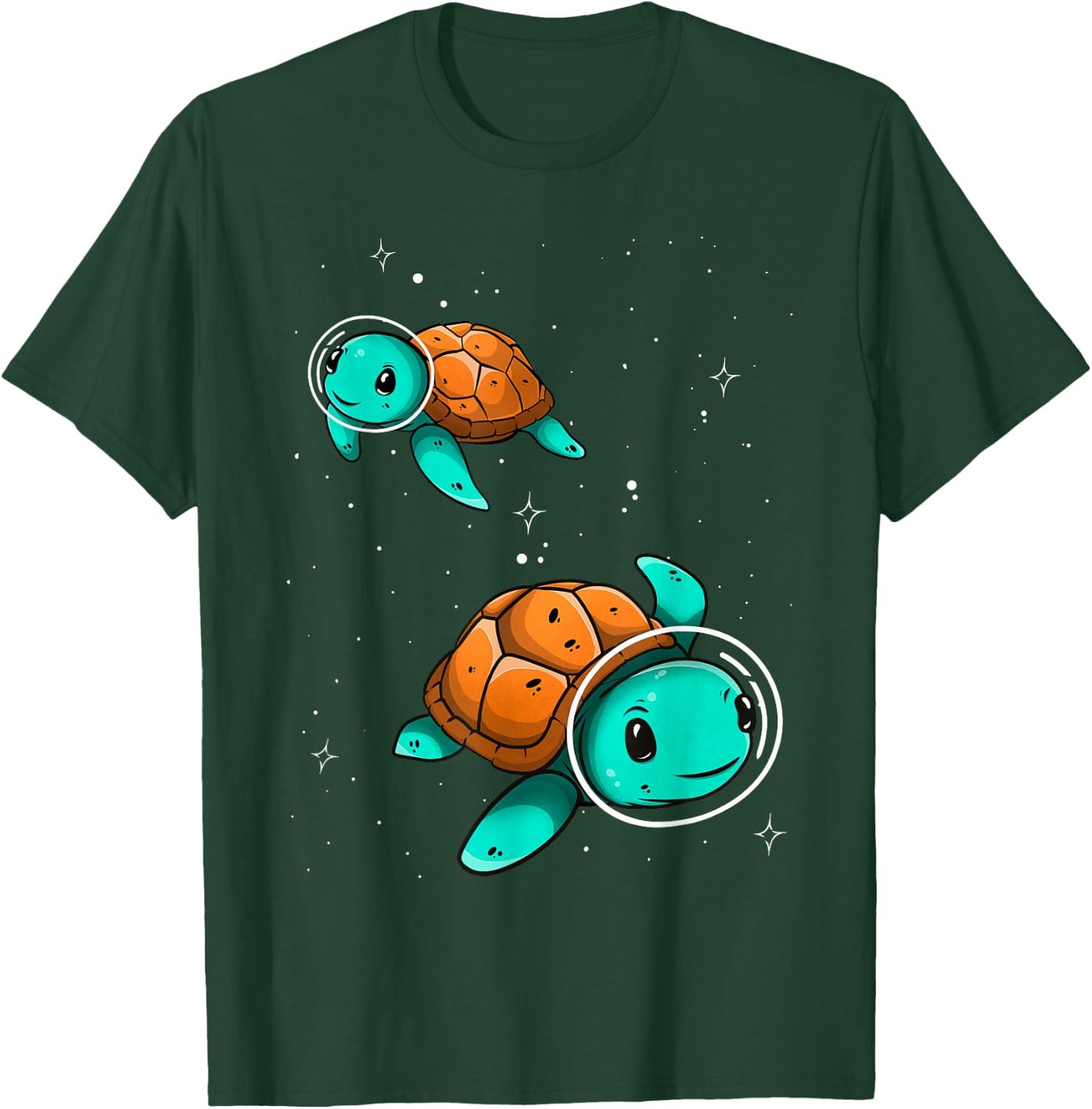 Space Turtles Astronaut Galaxy Funny Cute Design T-Shirt - T-Shirt | Forest