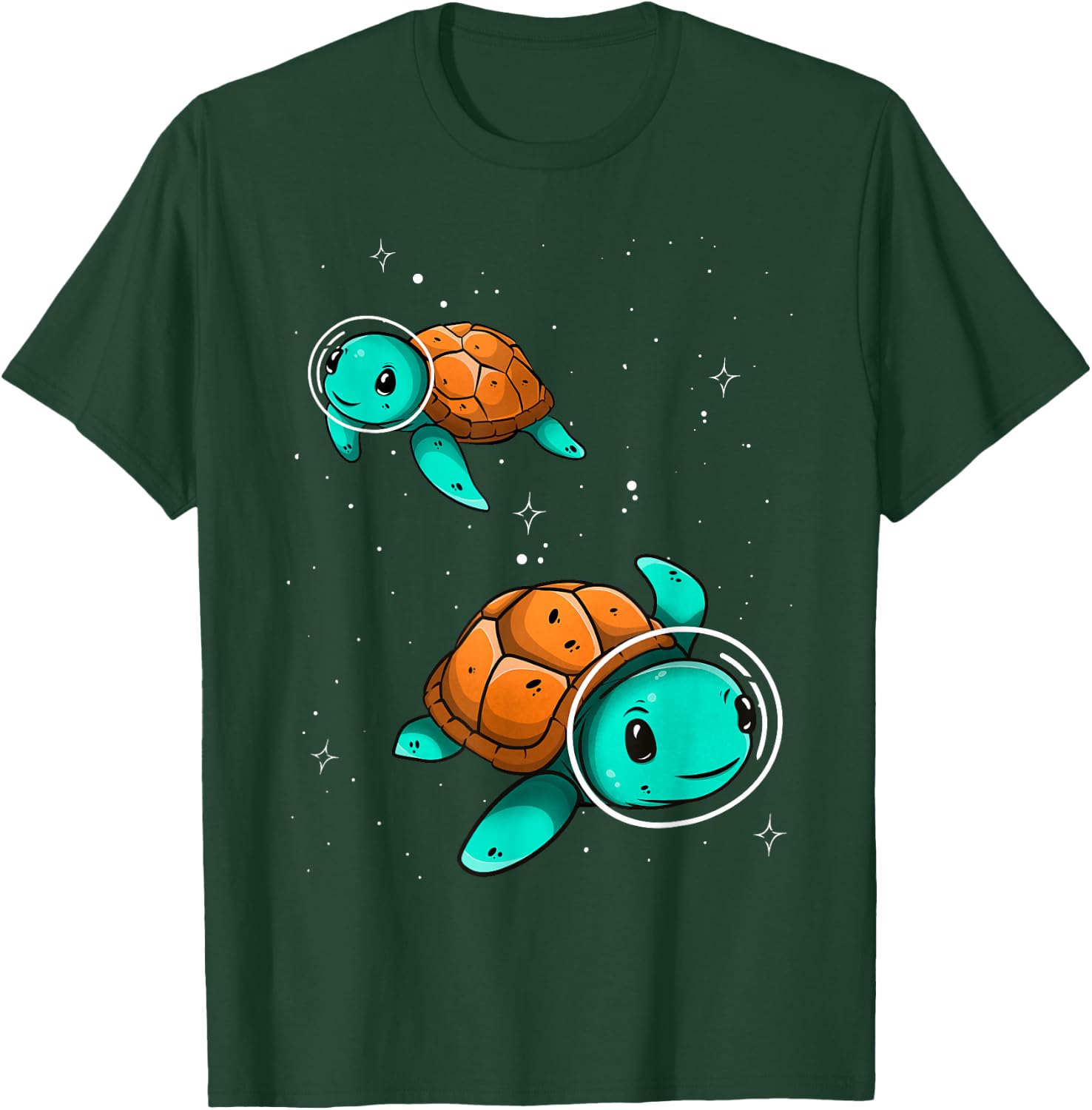 Space Turtles Astronaut Galaxy Funny Cute Design T-Shirt - T-Shirt | Forest