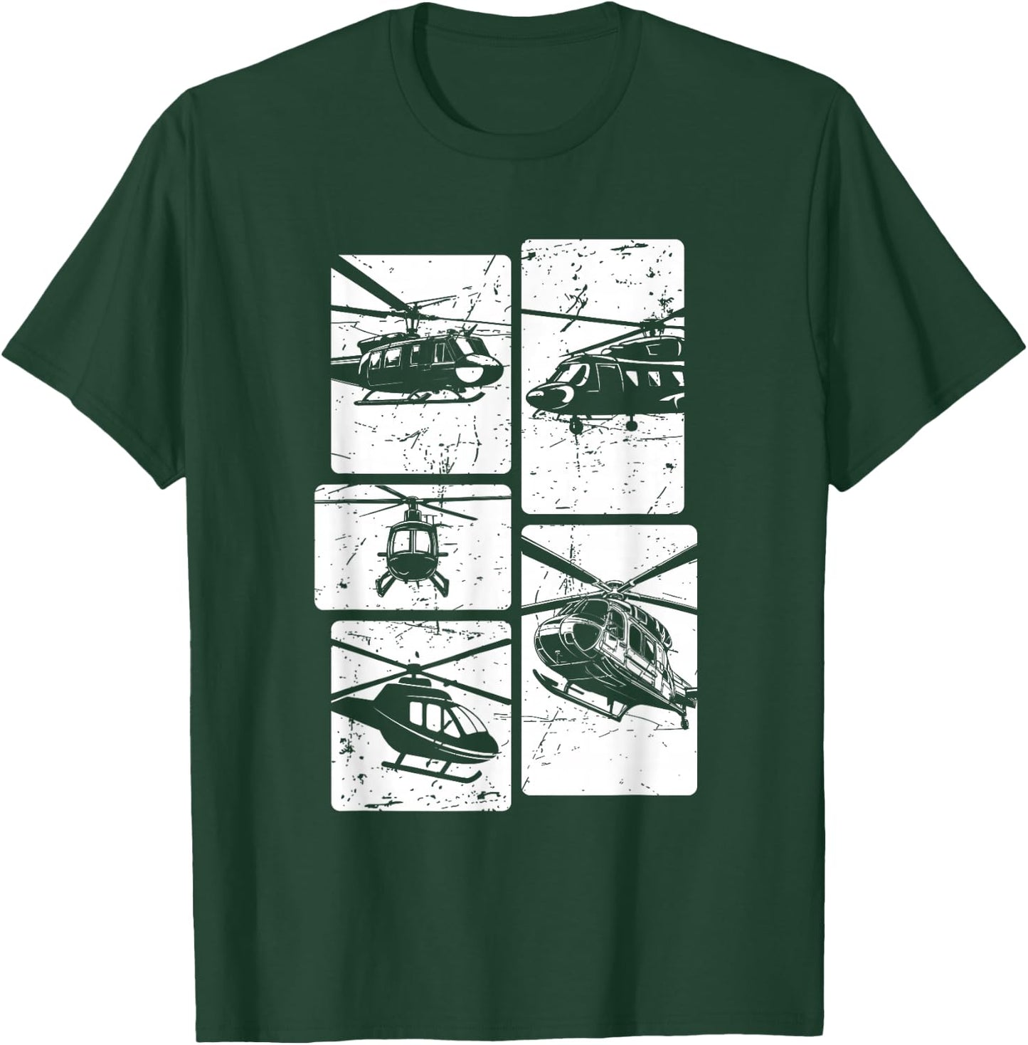 Helicopter T-Shirt - T-Shirt | Forest