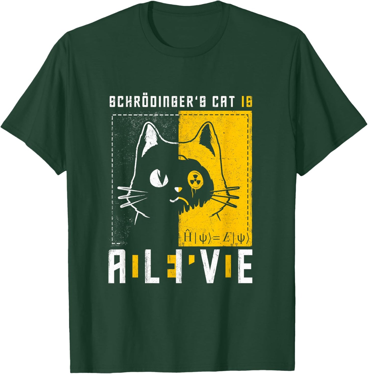Schrodinger's Cat is Dead and Alive Quantum Physics T-Shirt - T-Shirt | Forest