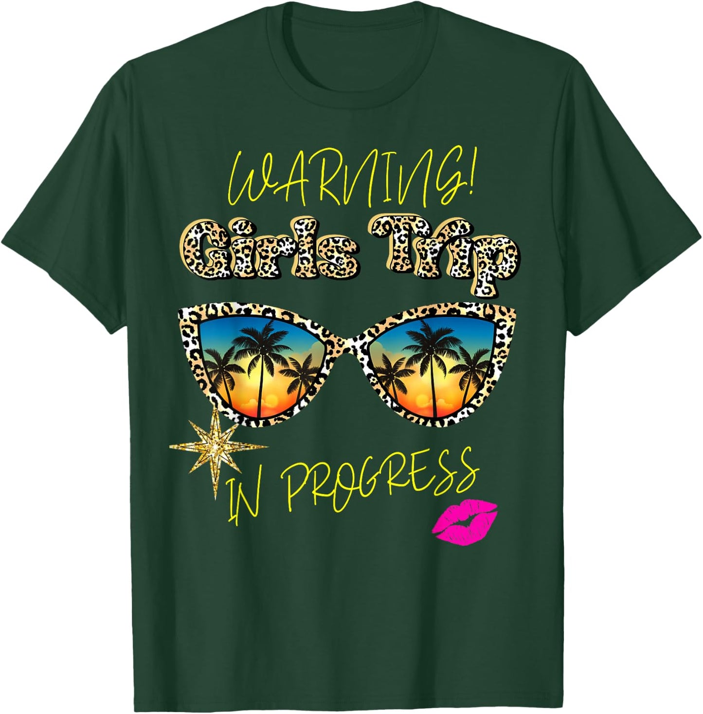 Girls Weekend, Vacation Squad Warning Girls Trip In Progress T-Shirt - T-Shirt | Forest