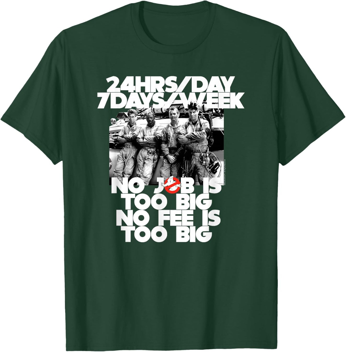 Ghostbusters No Job, No Fee is Too Big Funny Retro Movie T-Shirt - T-Shirt | Forest