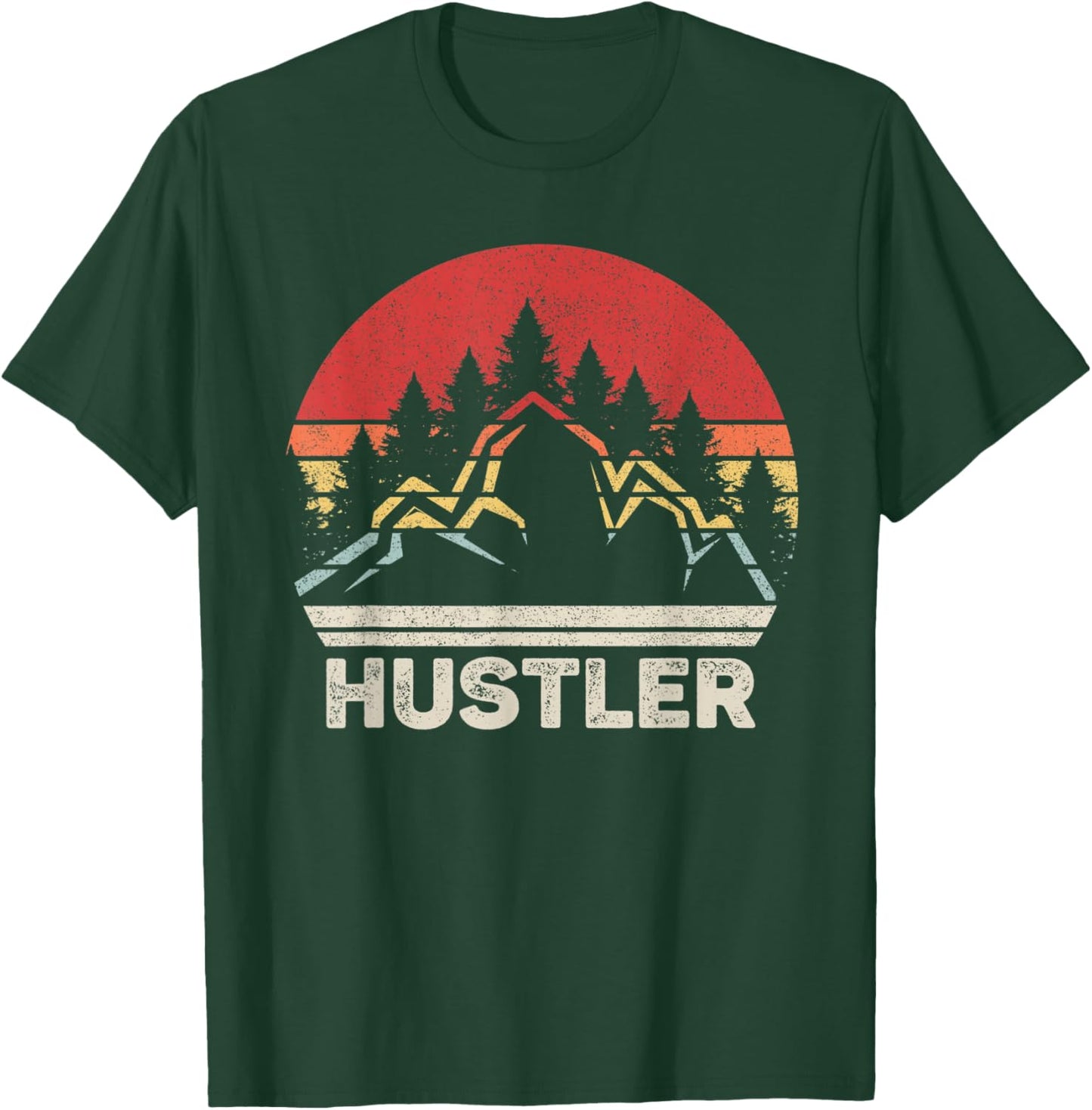 Vintage Retro Hustler T-Shirt - T-Shirt | Forest