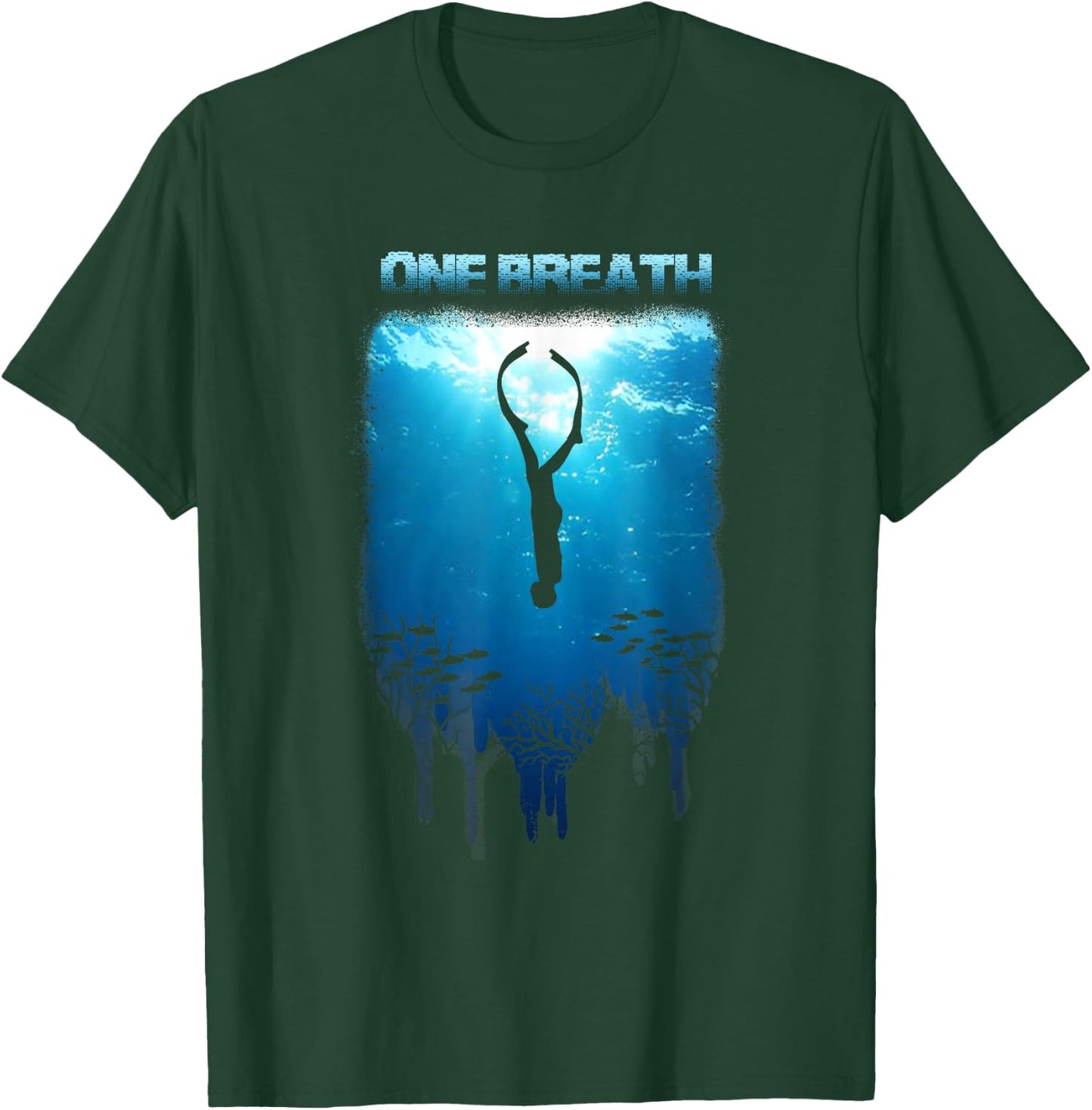 Freediving One Breath Diving Apnea Ocean Free Dive Ocean T-Shirt - T-Shirt | Forest