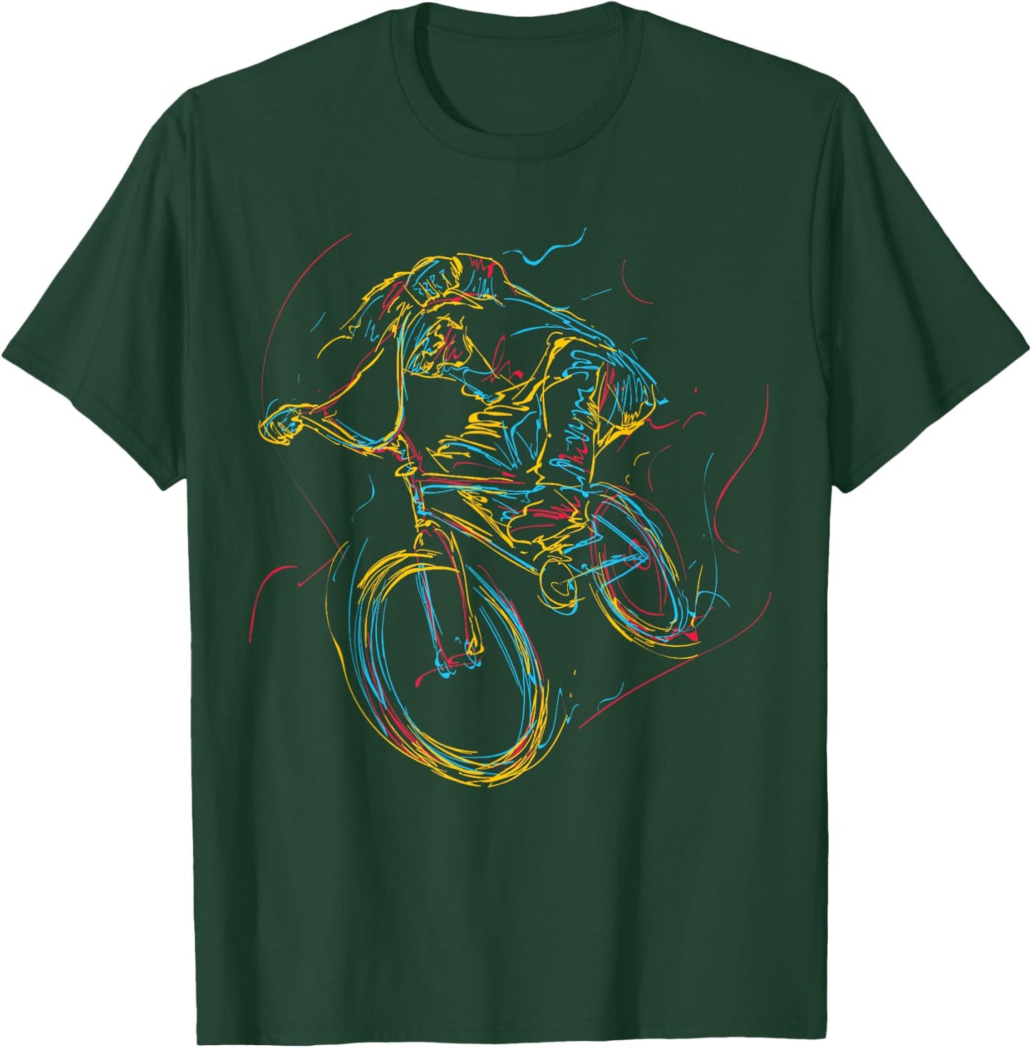 Colorful Abstract Art BMX Bar Turn 180 360 T-Shirt - T-Shirt | Forest