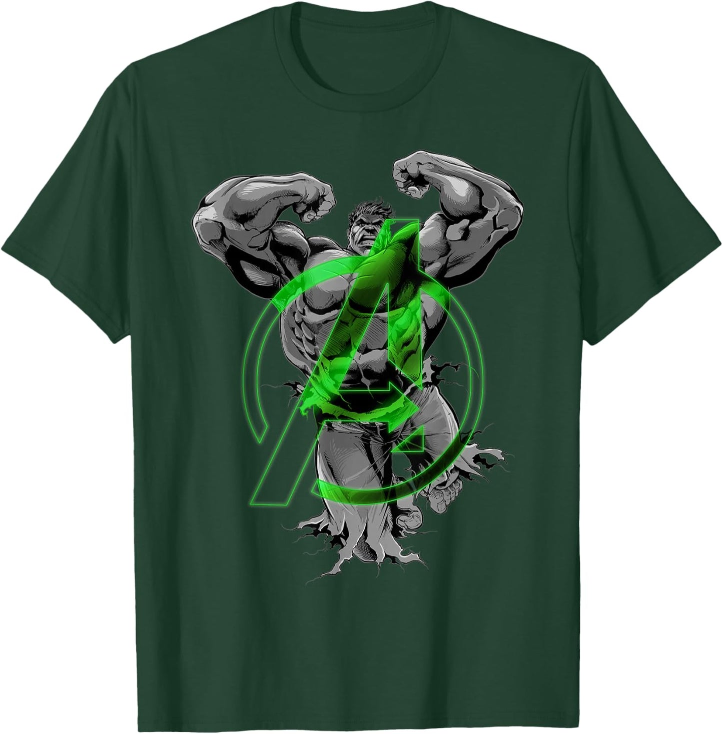 Marvel Avengers Hulk Jump Smash Portrait T-Shirt - T-Shirt | Forest