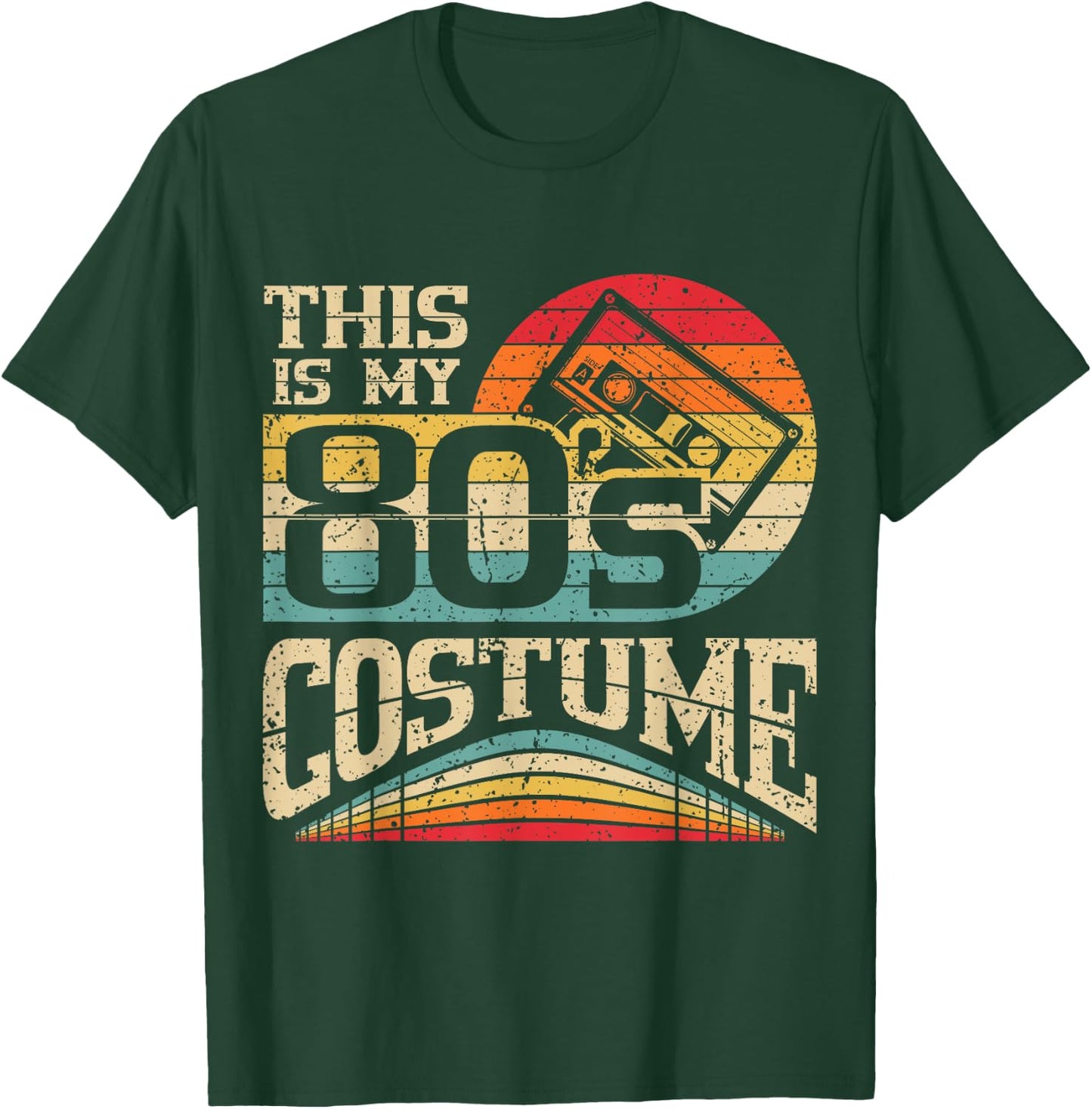 Vintage 80s Outfit Women Men This is My 80's Costume Party T-Shirt - T-Shirt | Forest