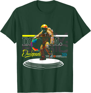 Astronaut | Frontprint | Art Space Graphic Fantasy Astronaut T-Shirt - T-Shirt | Forest