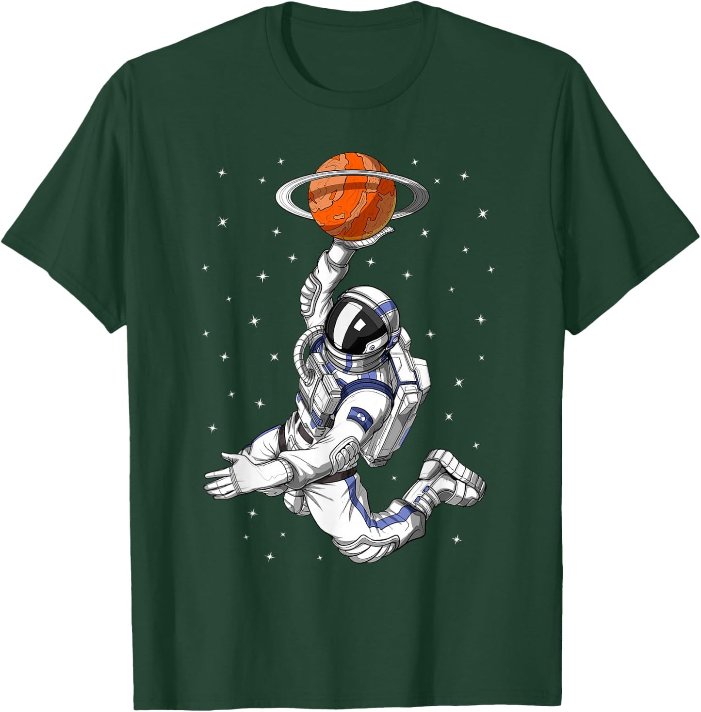 Space Astronaut Basketball Player T-Shirt - T-Shirt | Forest