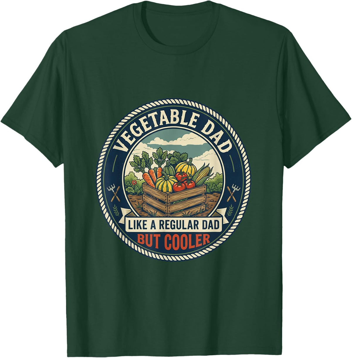 Funny Vegetable Dad Gardener Home Garden Grower Father's Day T-Shirt - T-Shirt | Forest