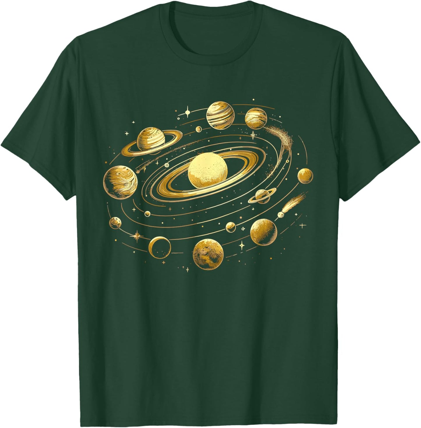 Solar System Planets Space Science Galaxy Astrology T-Shirt - T-Shirt | Forest