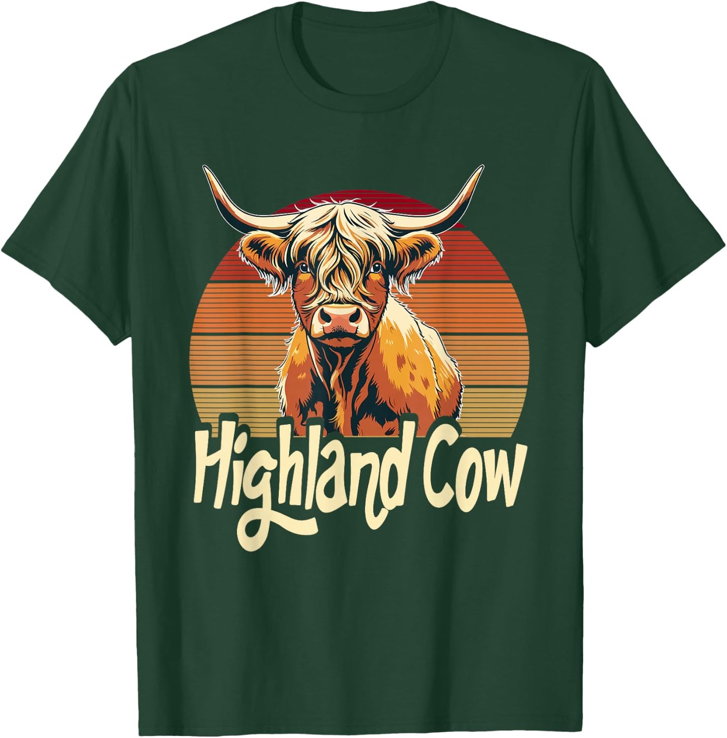Highland Cow Lover Cattle Farmer T-Shirt - T-Shirt | Forest