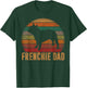 Retro French Bulldog Dad Gift Dog Owner Pet Frenchie Father Men Women Girls Kids T-Shirt - T-Shirt | Forest