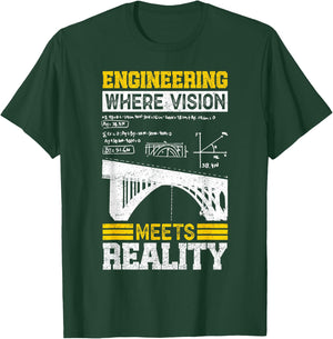 Civil Engineer Design Men Student Woman Mechanical T-Shirt - T-Shirt | Forest