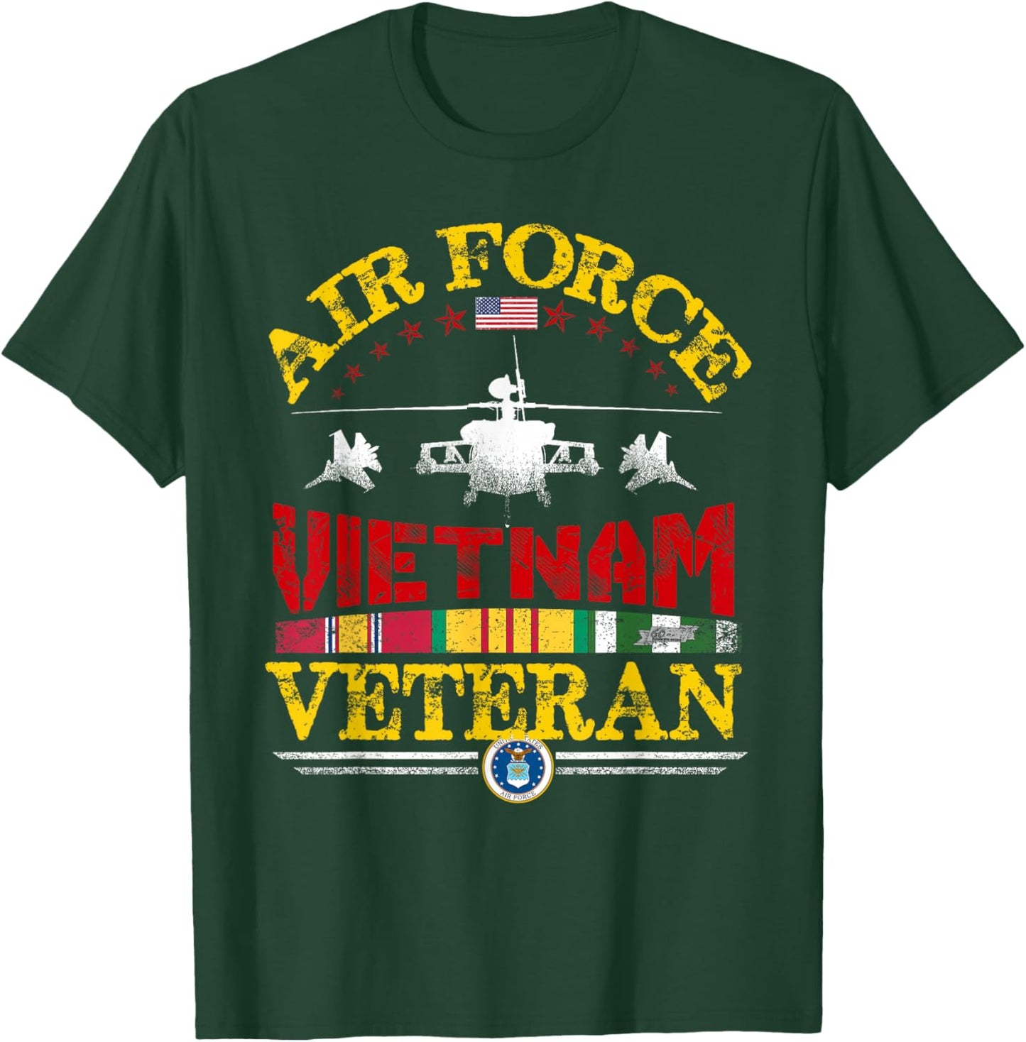 Air Force Vietnam Veteran, U.S. Veteran's Old Men T-Shirt - T-Shirt | Forest