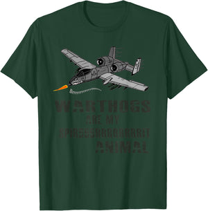 A-10 Warthogs are my Spirit Animal | Funny Airplane Pilot T-Shirt - T-Shirt | Forest
