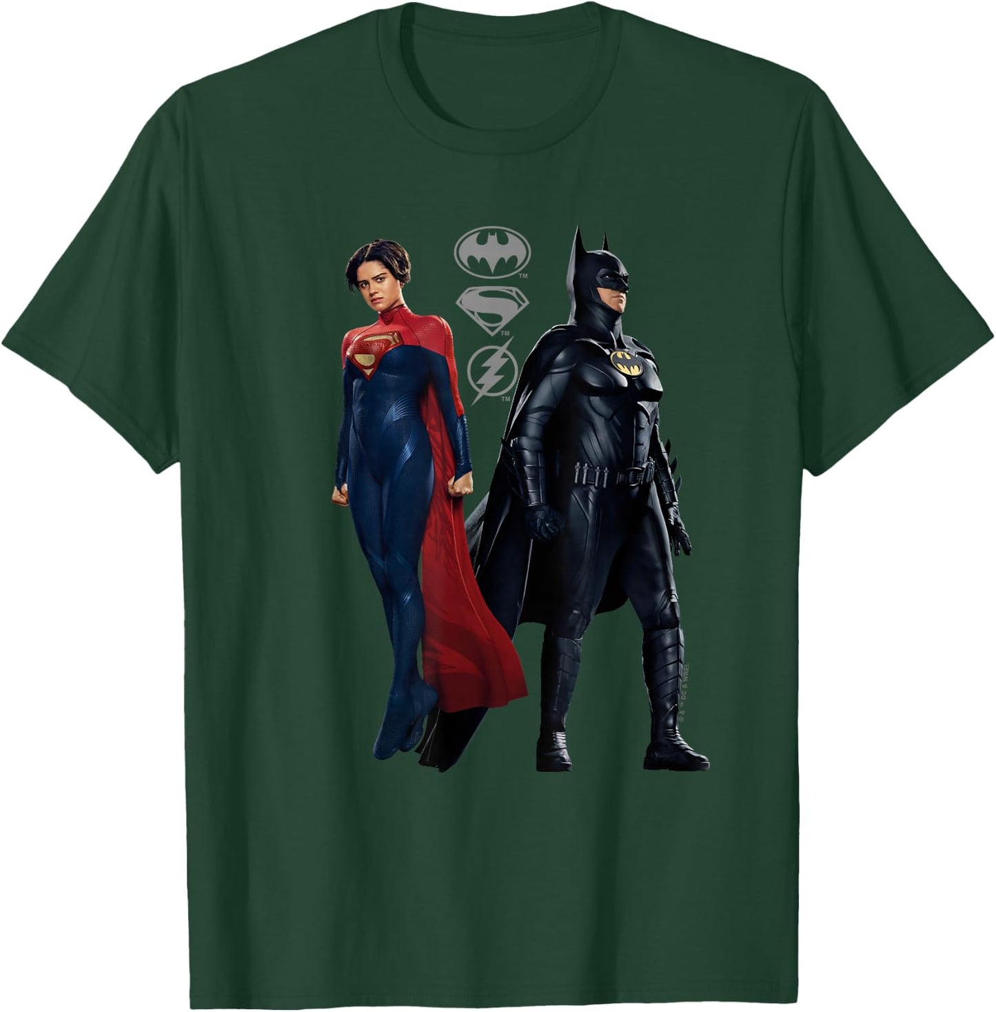 The Flash Movie Batman and Supergirl T-Shirt - T-Shirt | Forest