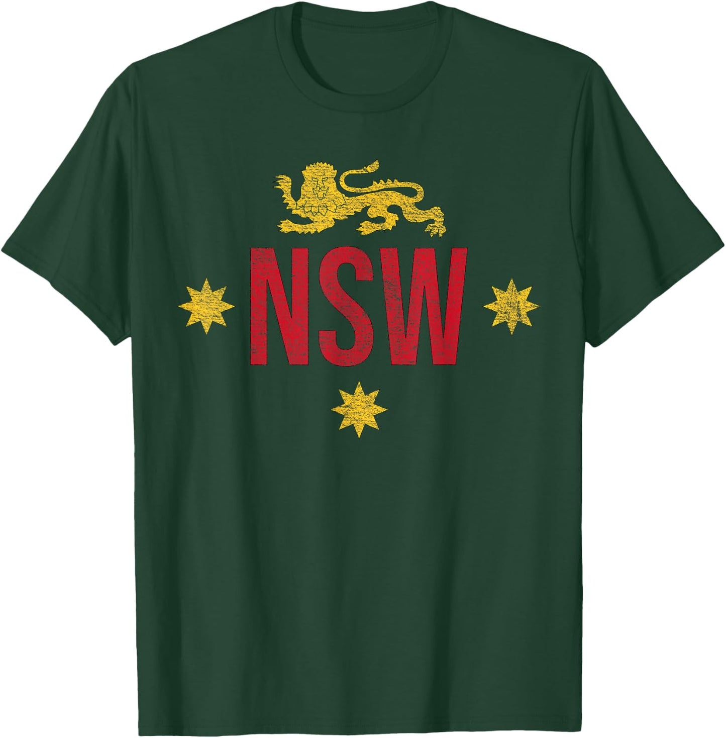 South Wales NSW Lion Flag Australia T-Shirt - T-Shirt | Forest