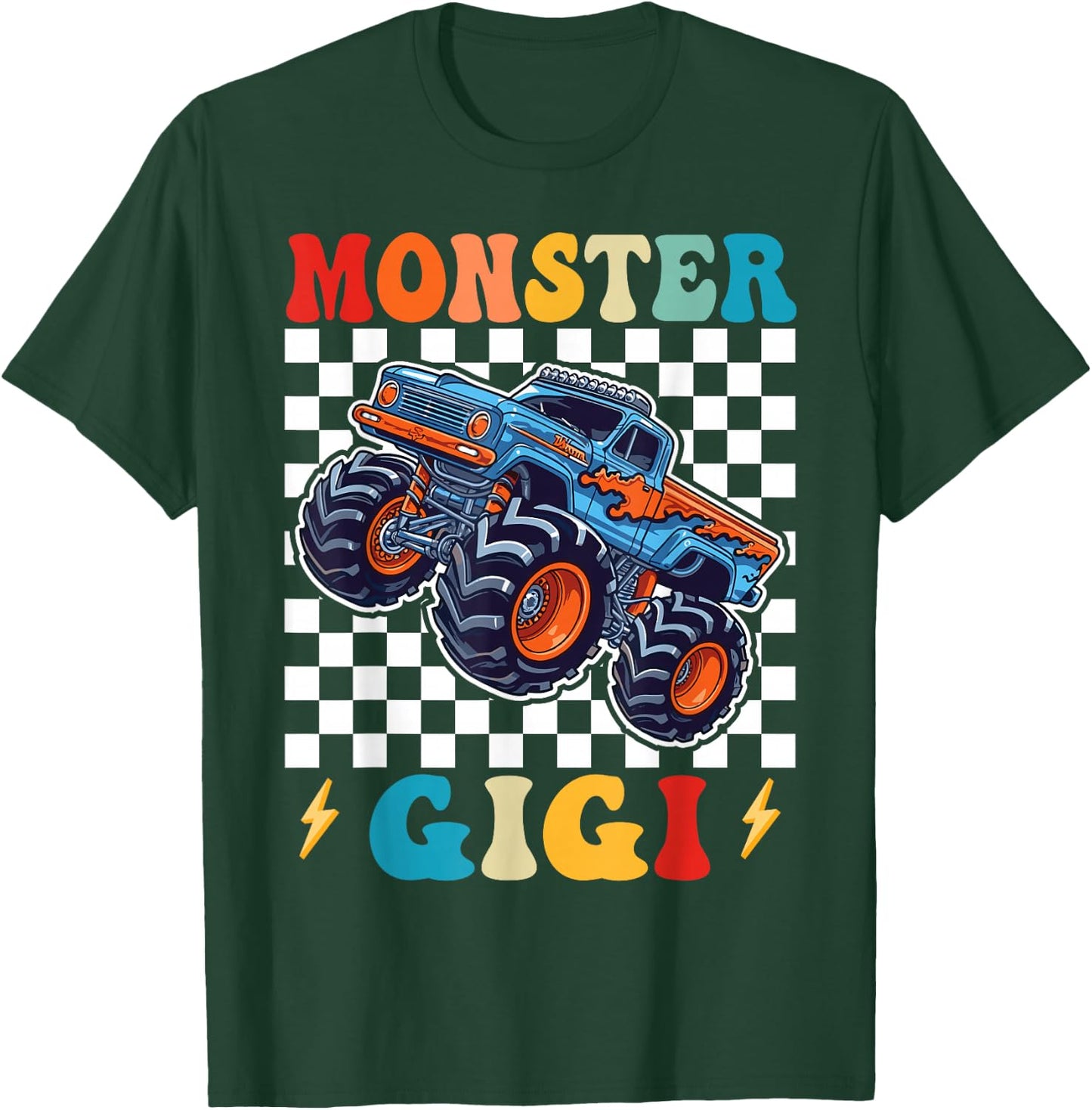 Monster Truck Gigi Family Matching Monster Trucks Birthday T-Shirt - T-Shirt | Forest