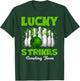 Lucky Strikes Bowling Team Happy Patrick's Day T T-Shirt - T-Shirt | Forest