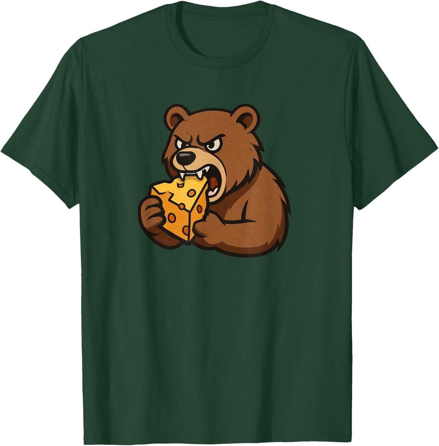 Bear Eating Cheese T-Shirt - T-Shirt | Forest