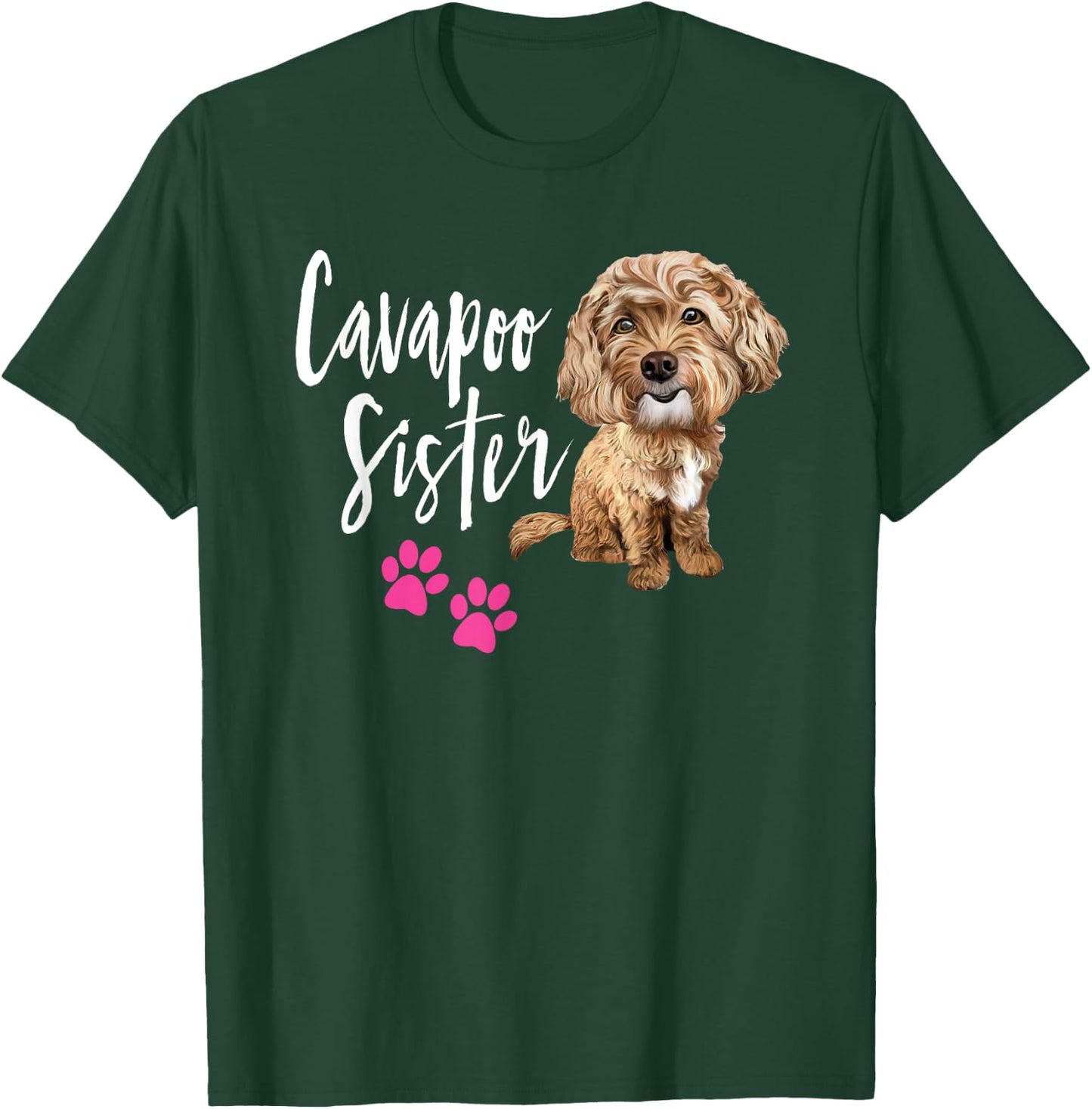 Cavapoo Sister Cavapoo Cute Funny Design for Cavapoo Lovers T-Shirt - T-Shirt | Forest