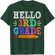 Hello 3rd Third Grade Teacher Funny Back To School Gift T-Shirt - T-Shirt | Forest
