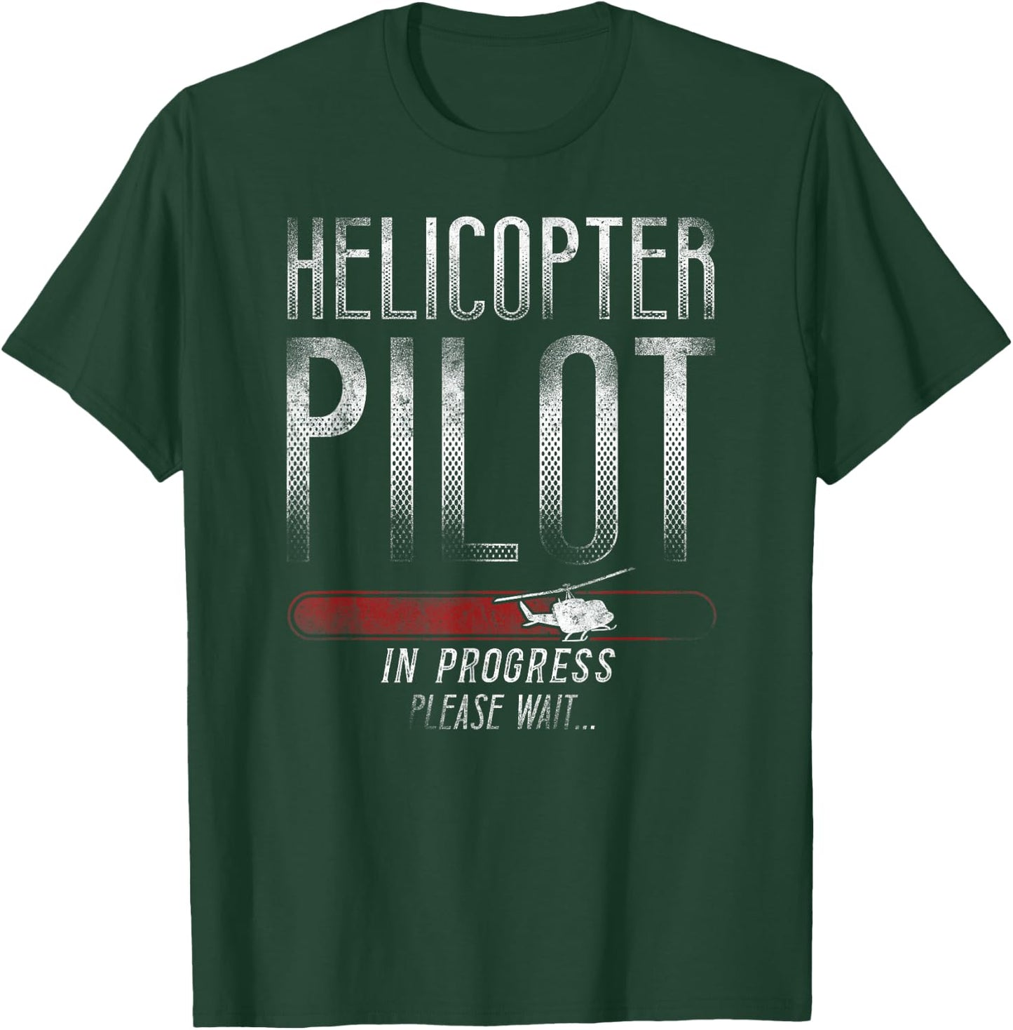 Helicopter Pilot Vintage Helicopter Pilot In Progress Please T-Shirt - T-Shirt | Forest