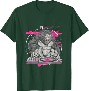 Disco Gorilla DJ Techno Monkey Sound Electric Music Gift T-Shirt - T-Shirt | Forest