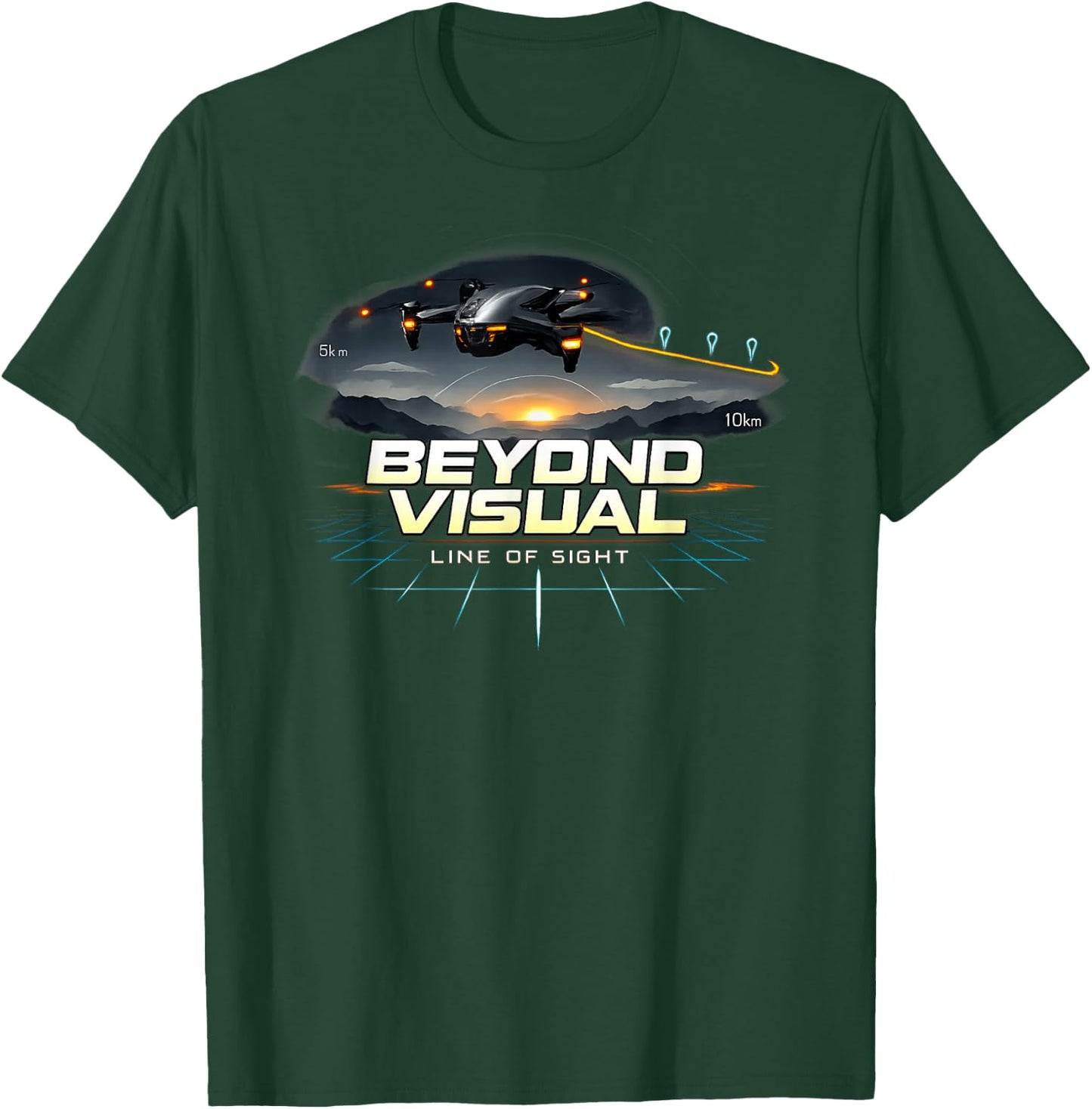 Beyond Visual Line of Sight BVLOS Elite Drone Pilot Advanced T-Shirt - T-Shirt | Forest
