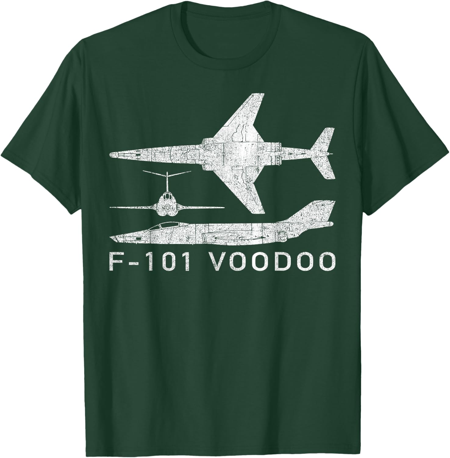 F-101 Voodoo Supersonic Jet Fighter Plane Gift T-Shirt - T-Shirt | Forest