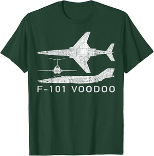 F-101 Voodoo Supersonic Jet Fighter Plane Gift T-Shirt - T-Shirt | Forest