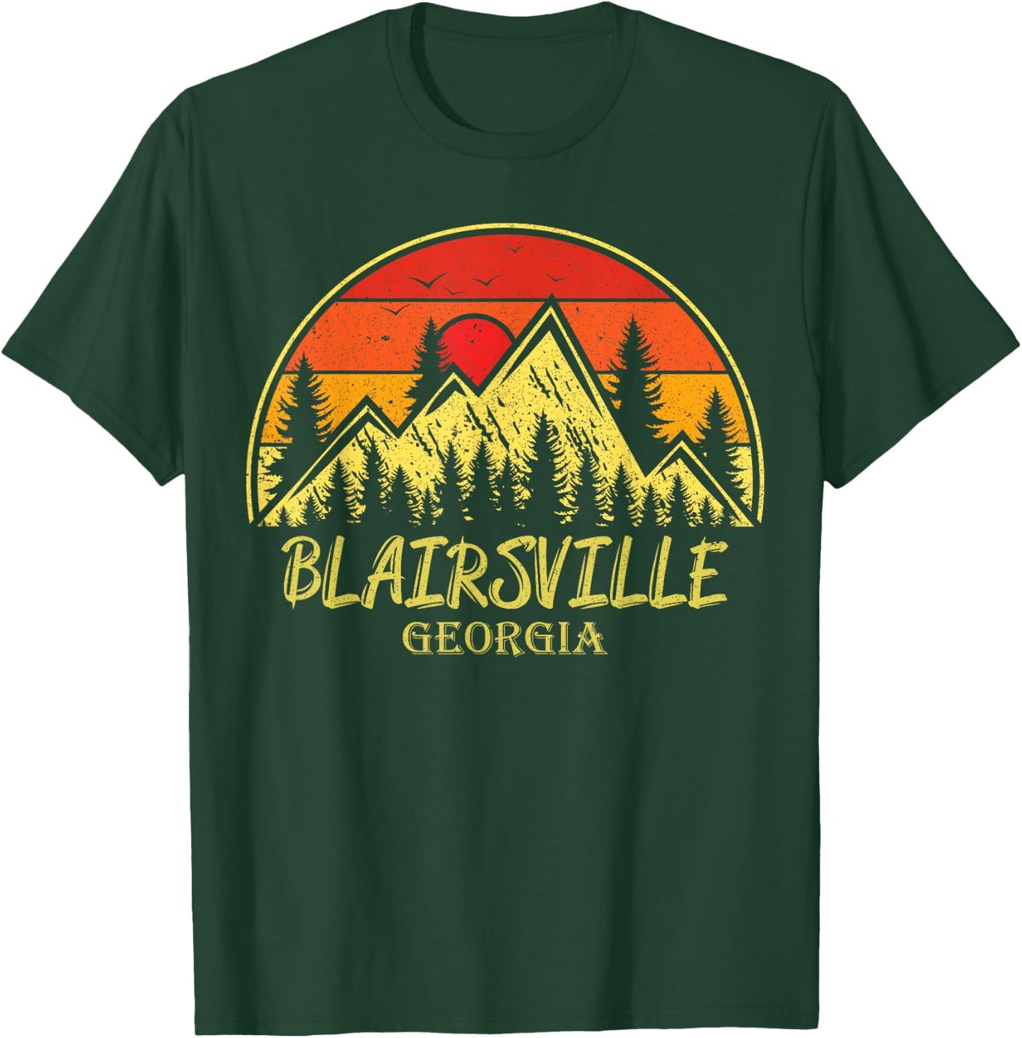 Vintage Blairsville Georgia GA Mountains Hiking Souvenir T-Shirt - T-Shirt | Forest