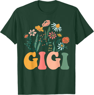 New GIGI Wildflower First Birthday & Baby Shower T-Shirt - T-Shirt | Forest