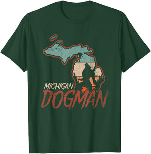 Michigan Dogman Cryptid Society Werewolf Monster T-Shirt - T-Shirt | Forest
