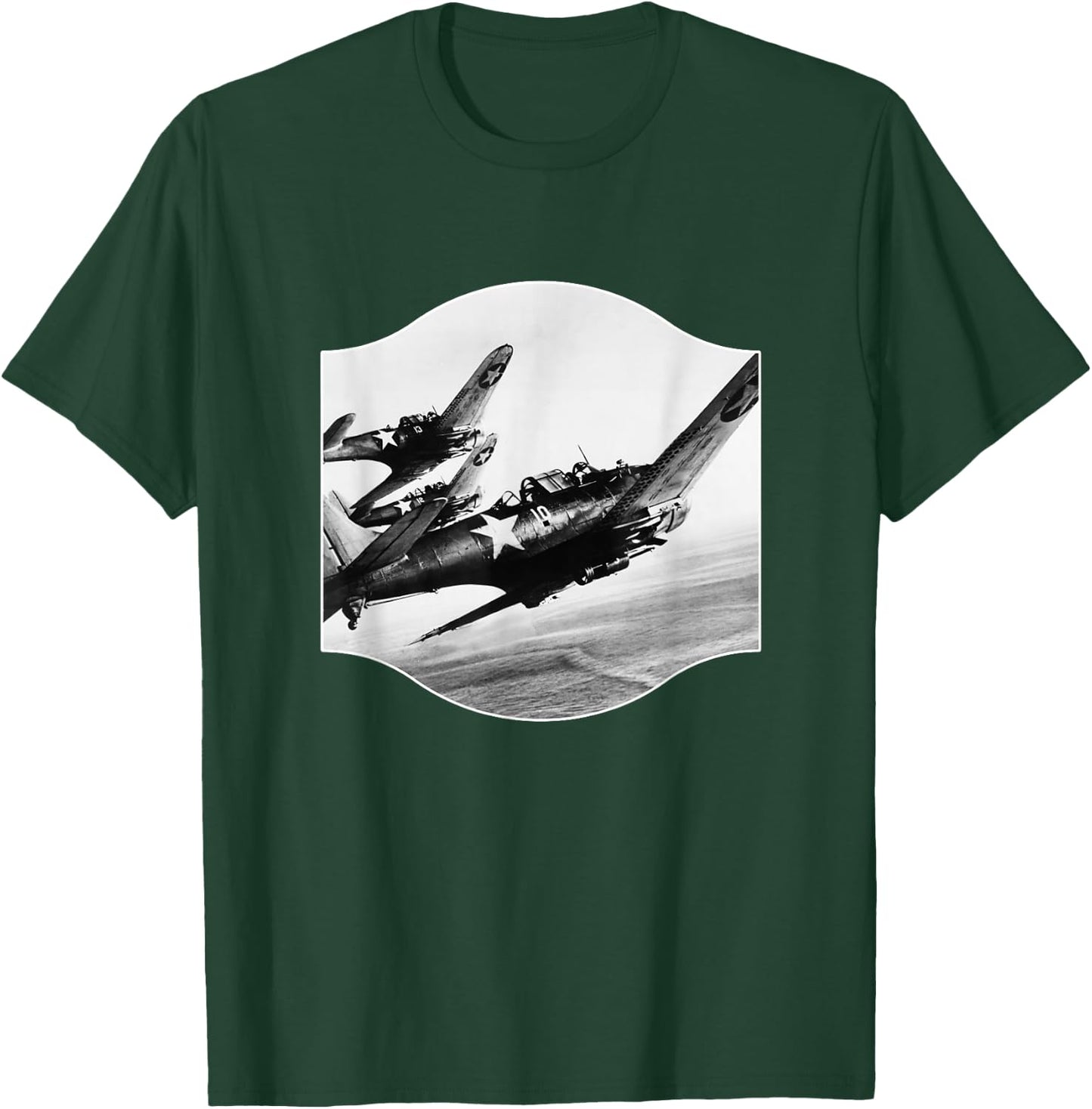 Douglas SBD-Dauntless WWII Fighter Plane USA History T-Shirt - T-Shirt | Forest