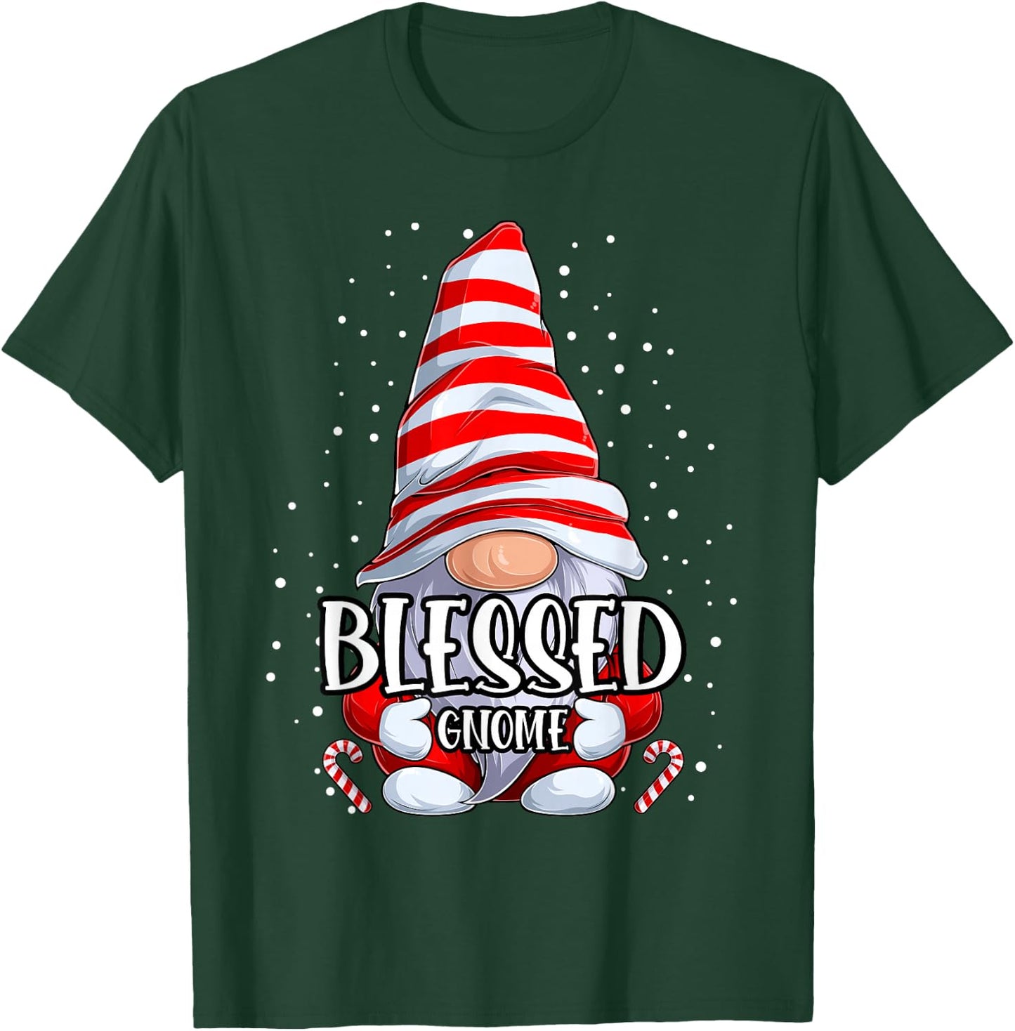 Blessed Gnome christmas pajamas matching family group T-Shirt - T-Shirt | Forest