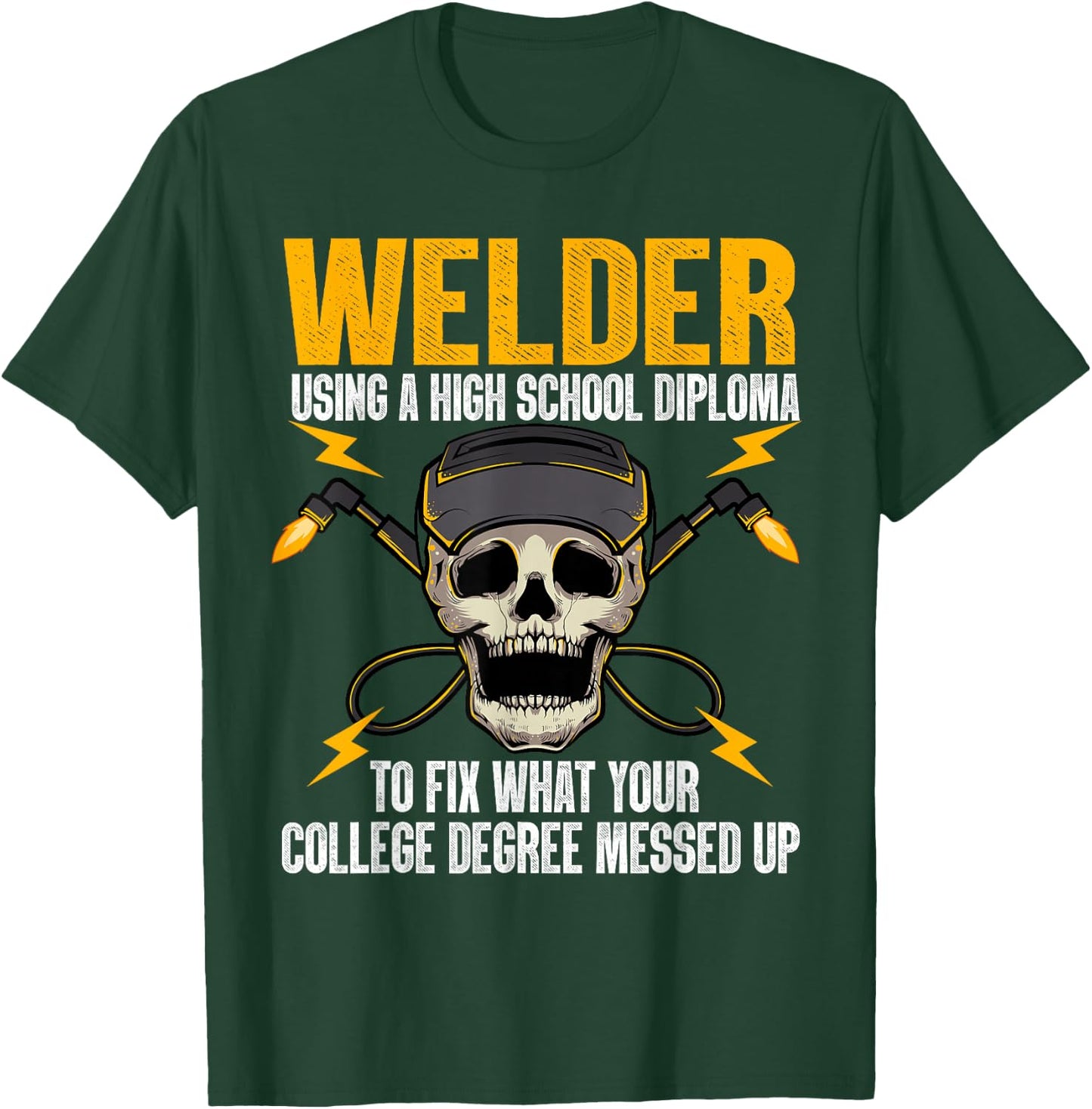 Funny Welder Art Women Steel Welding MIG/TIG Welder T-Shirt - T-Shirt | Forest