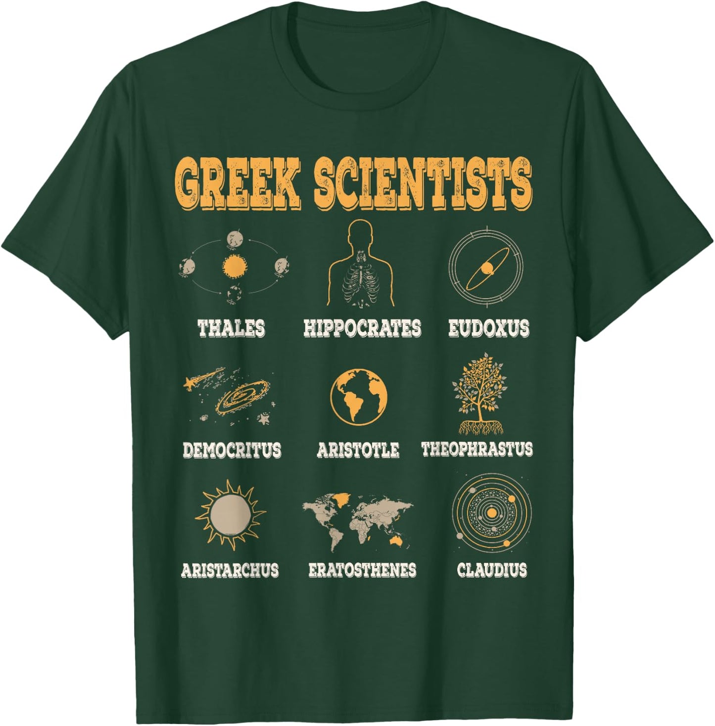 Greek Scientists Shirt, Aristotle & Thales Science T-Shirt - T-Shirt | Forest