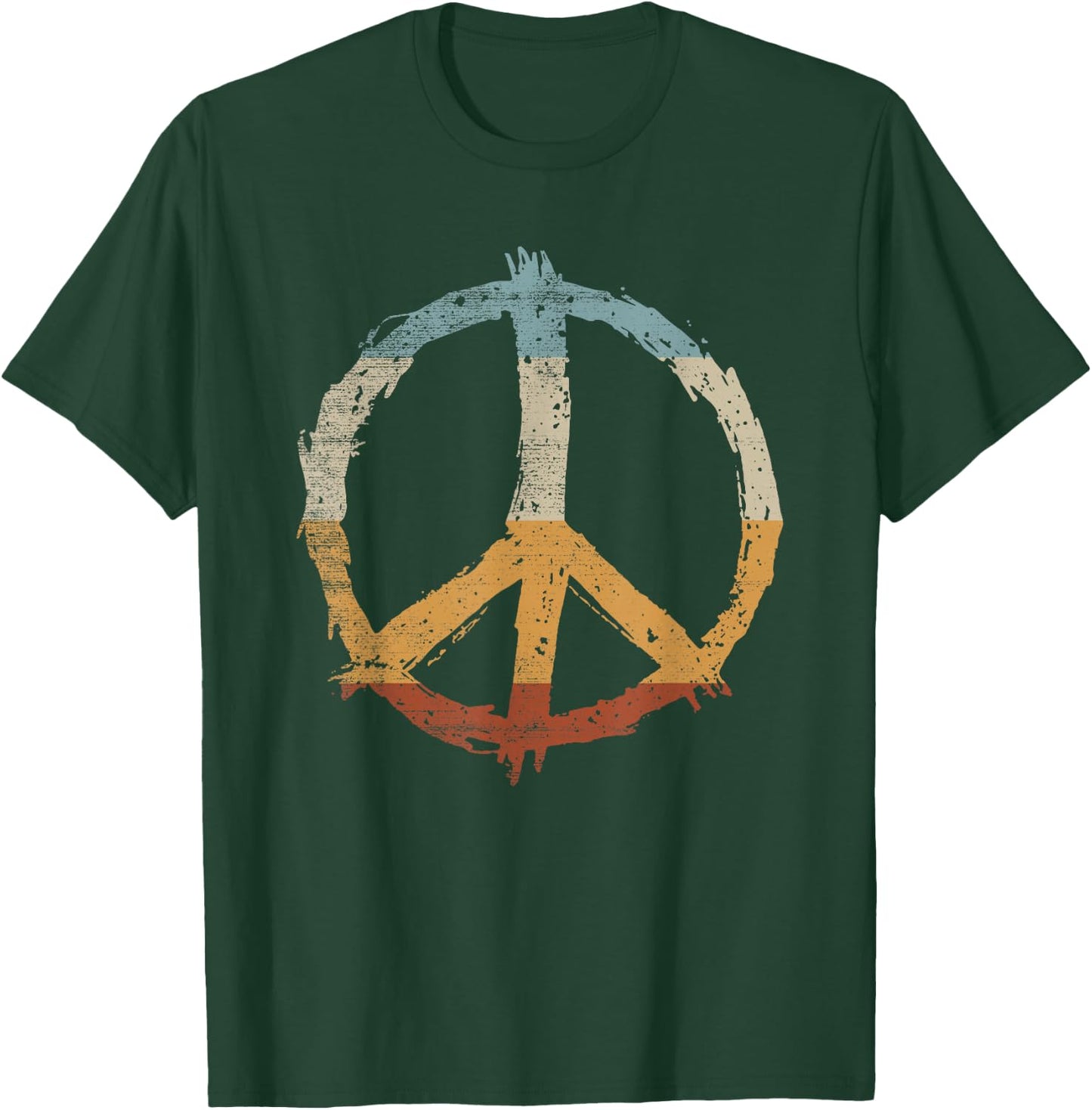 Retro Vintage Design Peace Sign T-Shirt - T-Shirt | Forest