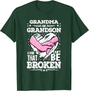 Nana Gift Grandma and Grandson a Bond That Can't be Broken T-Shirt - T-Shirt | Forest