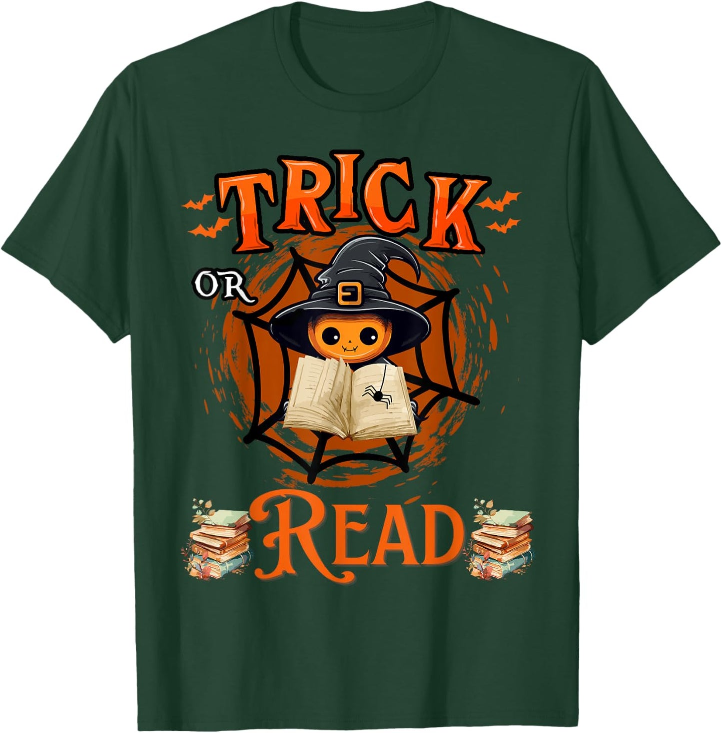 Halloween Book Lovers Librarian Teacher Library Kids Costume T-Shirt - T-Shirt | Forest