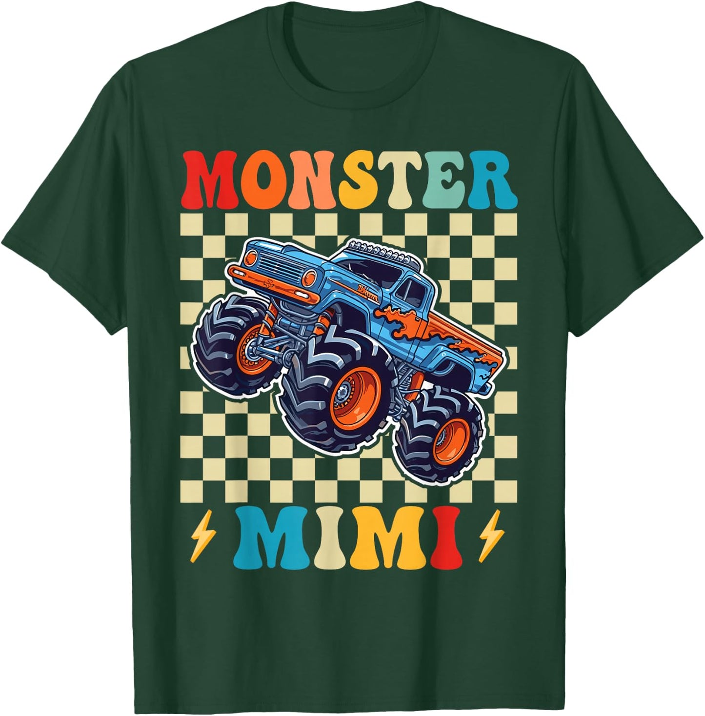 Monster Truck Mimi Family Matching Monster Trucks Birthday T-Shirt - T-Shirt | Forest