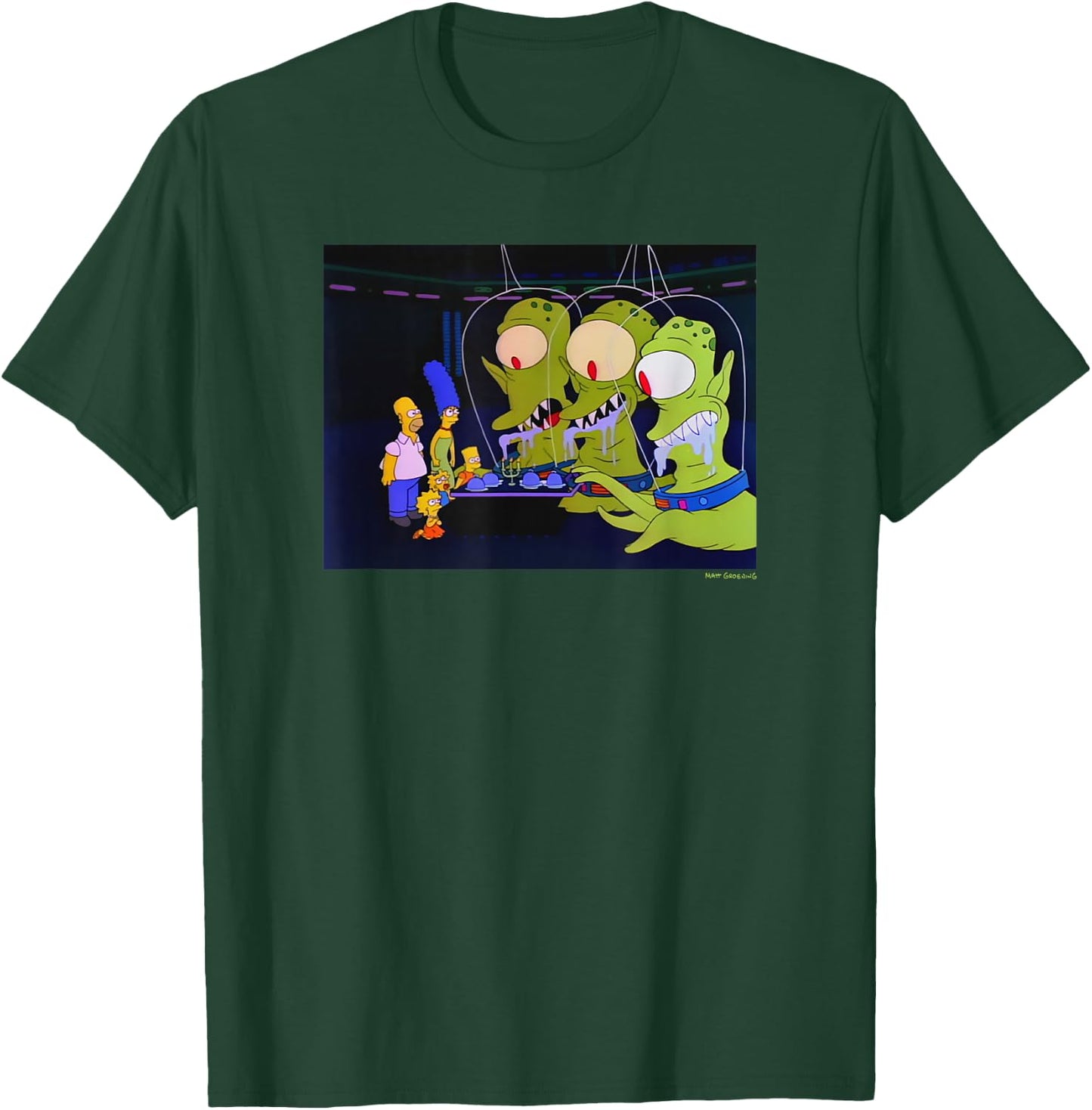 The Simpsons Treehouse Of Horror Alien Halloween V-2 T-Shirt - T-Shirt | Forest