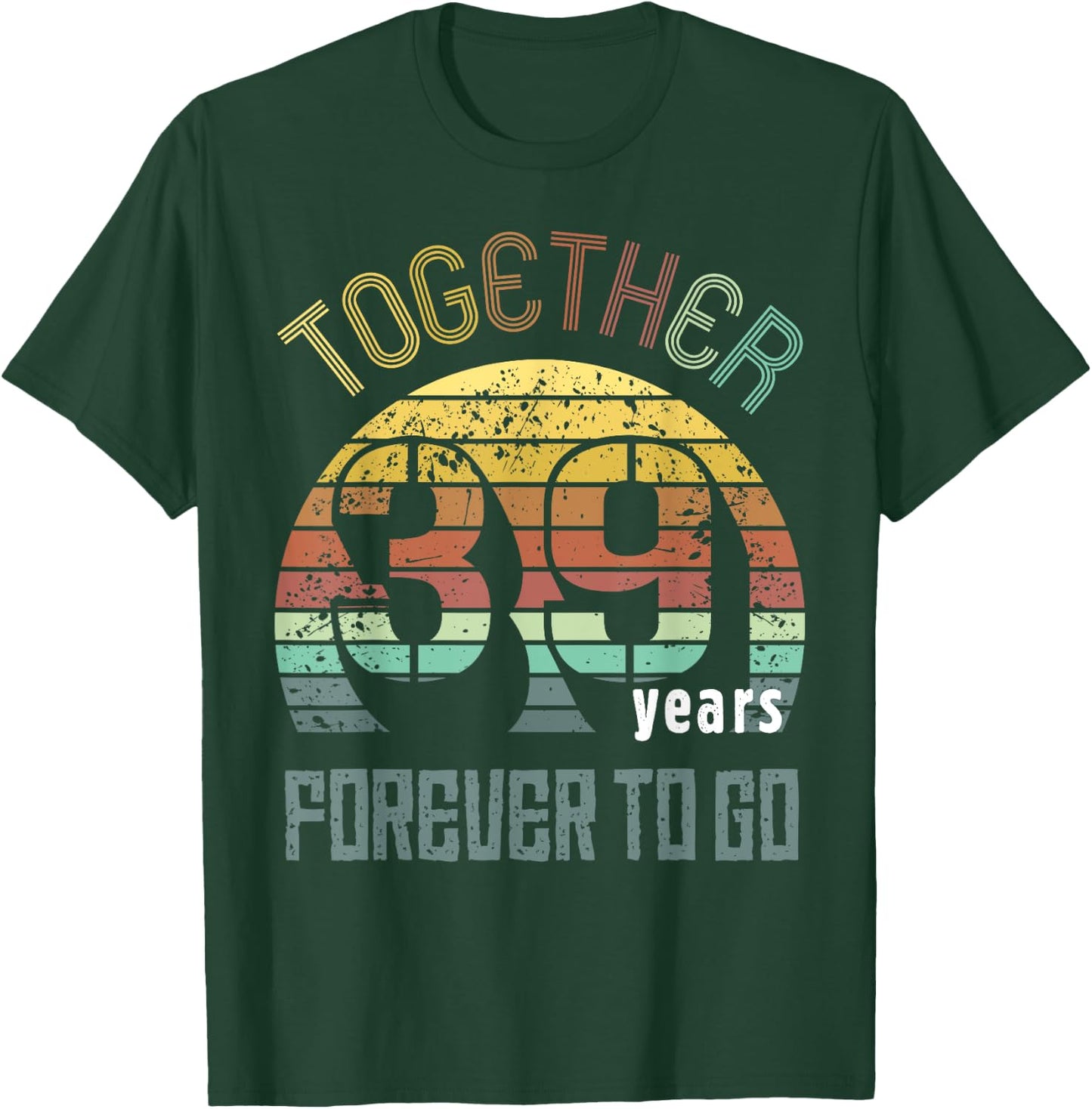39th Years Wedding Anniversary Gifts For Couples Matching 39 T-Shirt - T-Shirt | Forest