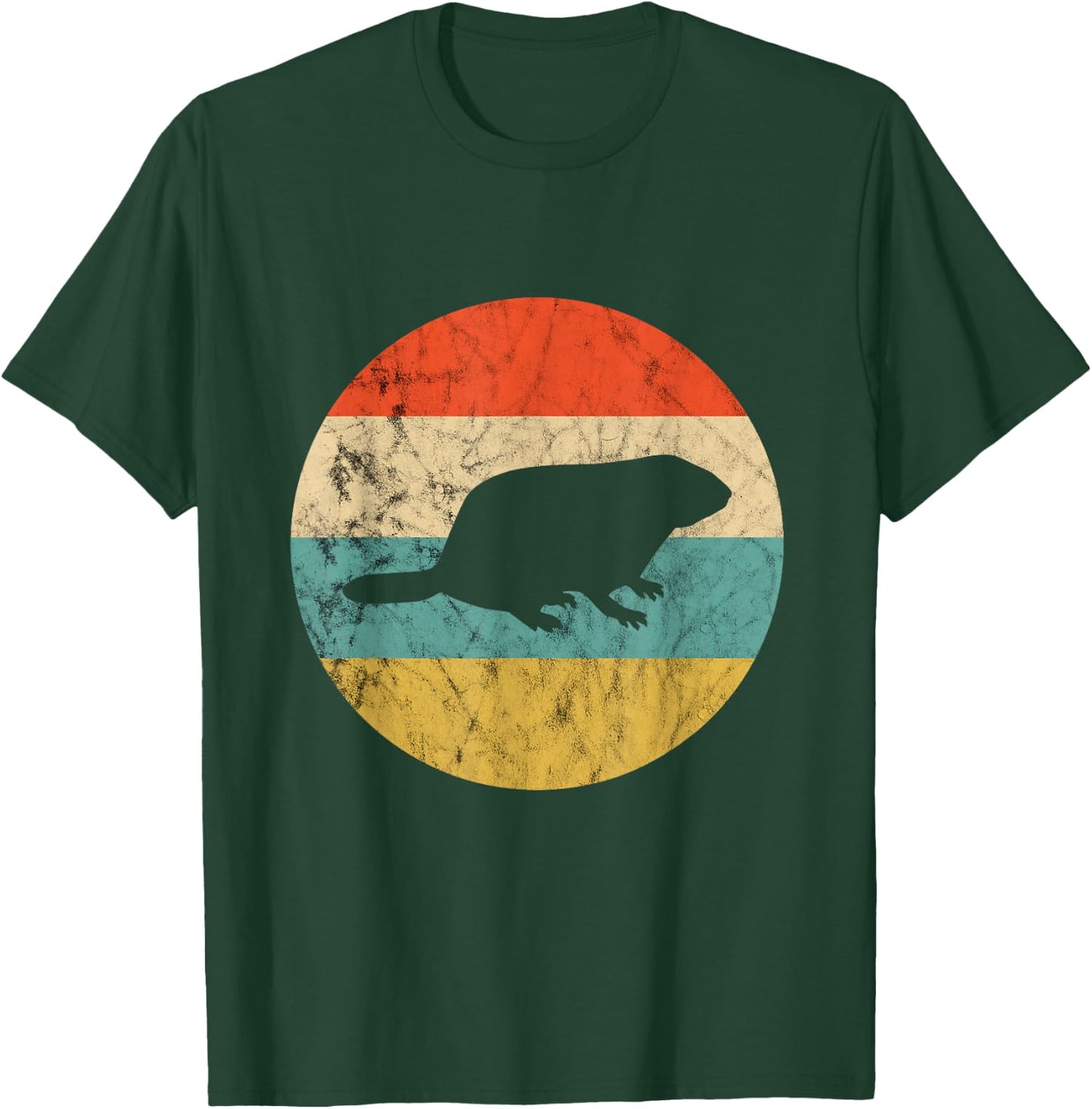 Rodent Retro Vintage Sunset Marmot Ground Squirrel Rodent T-Shirt - T-Shirt | Forest