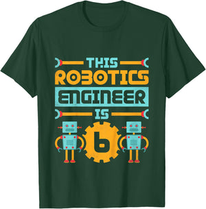 6th Birthday Robot, This Robotics Engineer Is 6 Years Old T-Shirt - T-Shirt | Forest