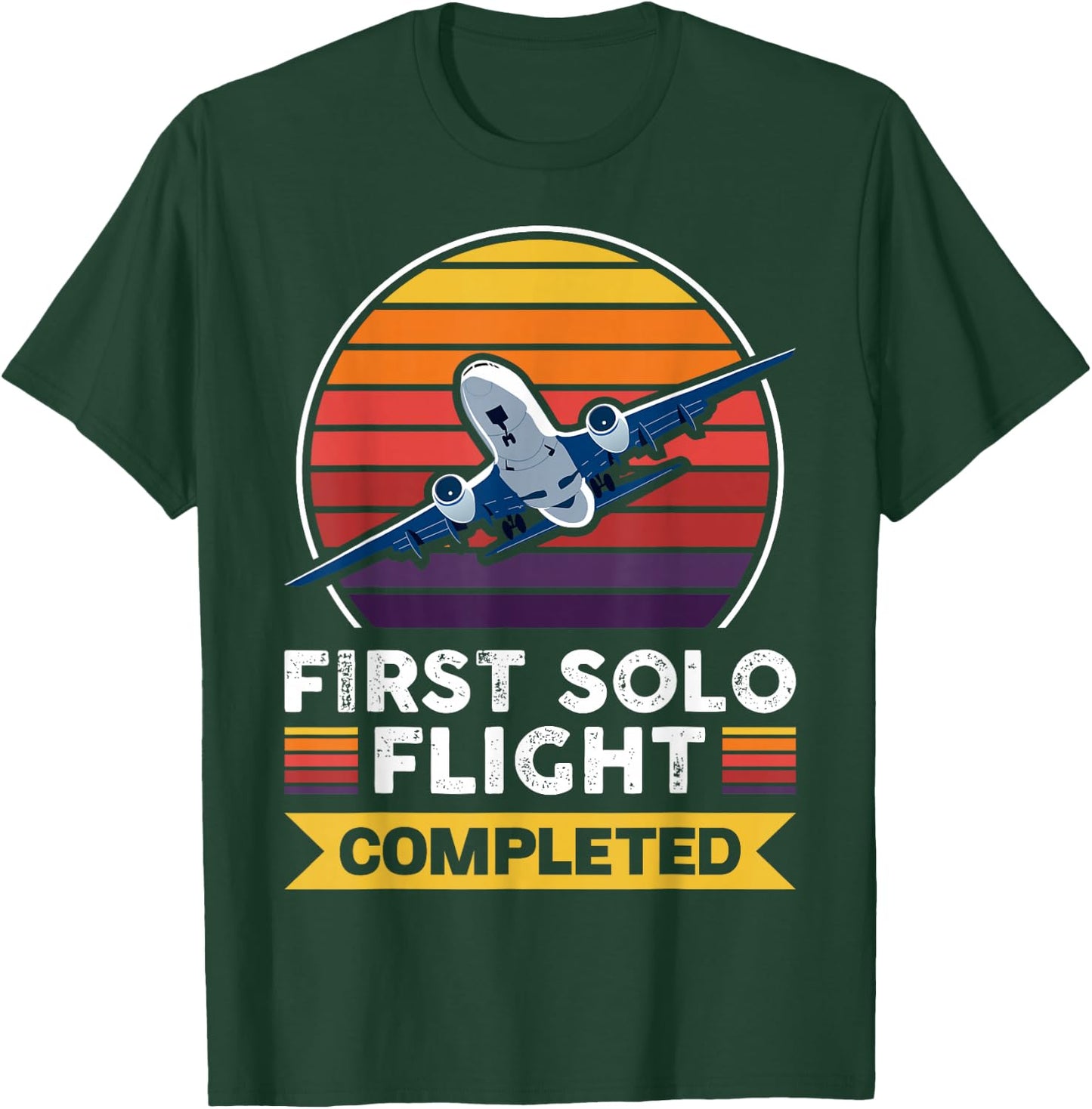First Solo Flight Completed T-Shirt - T-Shirt | Forest